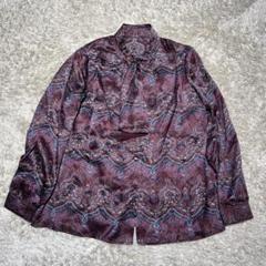 美品 ROCHAS レリアン シルク スカーフタイ ブラウス 11 ペイズリー