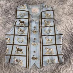 m6839【入手困難】Burberry’s レトロベスト 金ボタン 9号 水色 m6839【入手困難】Burberry's レトロベスト 金ボタン 9号 水色
