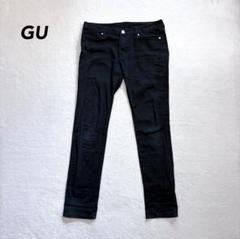 【ジーユー】テーパードパンツ スキニー ストレッチ 黒 73 レディース 無地