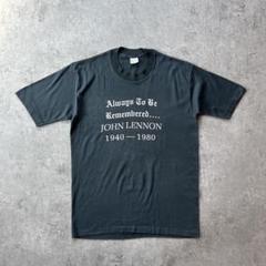 80s belton ジョンレノン 追悼tシャツ USA製 ブラック L