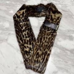 GUCCI グッチ ラパンファーマフラー レオパード×マイクロGG GUCCI Real Fur レオパード柄マフラー