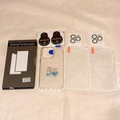 iPhone 15 Pro Max ガラス&カメラフィルム　各2枚 透明ケース付