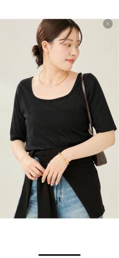 美品✨plage スウェットシャツ 半袖 カットソー グレー Free セール】cut off logo Tシャツ（Tシャツ/カットソー）｜Plage