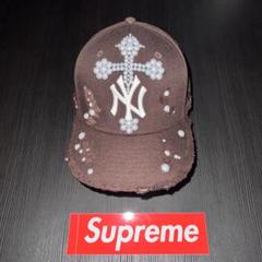 supremeステッカー／ヤンキースキャップ