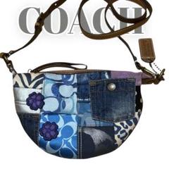 美品] コーチ パッチワーク シグネチャー ショルダーポーチ 10819
