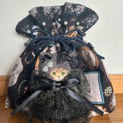 コヤンイサムチョン♡ラブリーサンダーちゃん♥巾着袋ショルダーバッグ 薔薇豹柄サンダーちゃん❤︎スマホショルダー ☆コヤンイサム