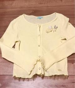 TOCCA トッカ イエロー 黄色　リボン付きカーディガン 120cm