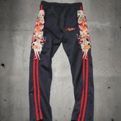doublet(18AW)/ダブレット カオス刺繍 トラックパンツ