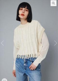 HeRIN.CYE Wave stitch knit tops