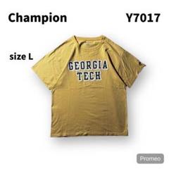 【即購入OK】champion 半袖Tシャツ　サイズL イエロー