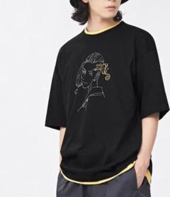 東京リベンジャーズ　GU　Tシャツ 初代 イラストデザイン オーバーサイズ 黒