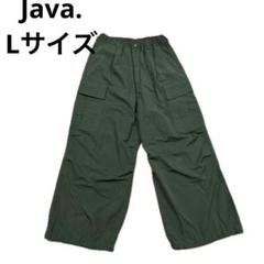 Java. ジャバ ルーズフィット カーゴパンツ ワイドパンツ Lサイズ カーキ