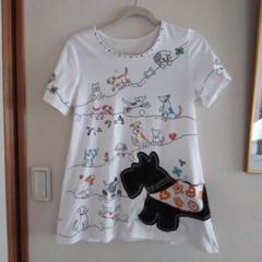 Via Faburrica 半袖Tシャツ 犬がたくさん ホワイト