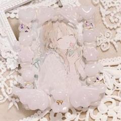 【24】ホイップデコ　トレカデコ　白　くま　天使