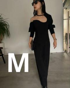 スーツ・フォーマル・ドレス Ameri vintage LAKE CURVE TRICOT RIBDRESS おすすめ】 CURVE Ameri（アメリ）の「LAKE TRICOT DRESS