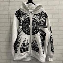 値下げ ZOMU トライバル 柄 刺青 タトゥー 発泡 ZIP ジップ パーカー