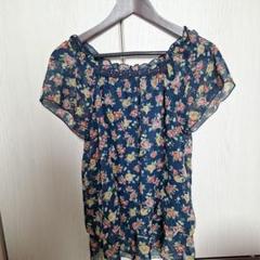 KLEIN PLUS 花柄半袖ブラウス 40