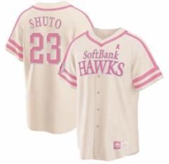 新品　ソフトバンクホークス ユニフォーム ピンク　XLサイズ　周東佑京選手