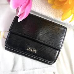 美品✨ディオール 折り財布 ギャラクシー ロゴ オールレザー ブラック