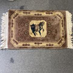 中国　馬柄の厚手玄関マット　62×115cm