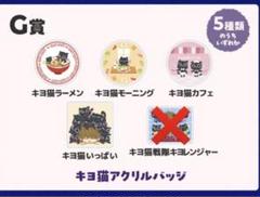 キヨ　くじ　アクリルバッジ　Ｇ賞 キヨ15周年くじ G賞 キヨ猫アクリルバッジ キヨ猫モーニング