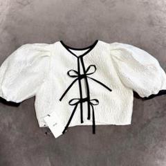 rosyluce ロージールーチェ　バロックパールショルダートップス　ブラック TOPS – Rosy luce
