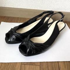 REGAL ブラック サンダル　スリングバック 23cm