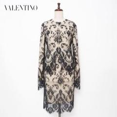 VALENTINO レースニットセットアップ ベージュ系サイズ42*ED1258