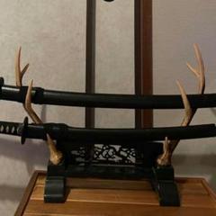 刀掛　日本本州鹿角製 刀掛 日本本州鹿角製