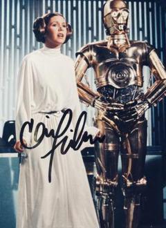 スターウォーズ キャリー・フィッシャー 直筆サイン入り写真 gsd86