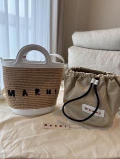MARNI かごバッグ ホワイト/ベージュ◯綺麗◯かわいい マルニ かごバッグ/ハンドバッグ/ショルダーバッグ バッグ