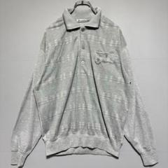 ノースフィールドスポーツ　ゴルフ　美品　グレー チェック柄 長袖ポロシャツ　LL