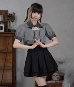 ❤︎パルエルフィーセットアップ❤︎Lサイズ千鳥柄 Pal elfy（パルエルフィー）メイド風コンビネ ゾン千鳥柄