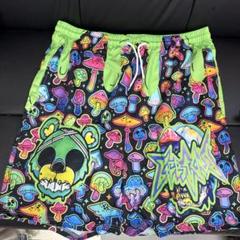 メンズ ベア キノコ カラフル 水着 ハーフパンツ XXL(JP表記3XL)