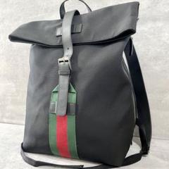 現行極美品 グッチ テクノキャンバス メッセンジャーバッグ シェリーライン 黒 GUCCI 美品 グッチ プリンシー シェリーライン ブラック GG