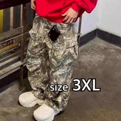 リアルツリー カーゴパンツ【3XL】迷彩 男女兼用 ゆったり y2k
