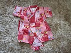 ピンクパッチワーク甚平 70サイズ