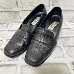 【人気✨】MILANO ミラノ ヒールローファー　シボレザー