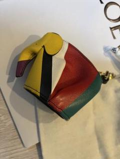 LOEWE 象型キーホルダー LOEWE ロエベ ゾウモチーフ チャーム キーホルダー カーフ