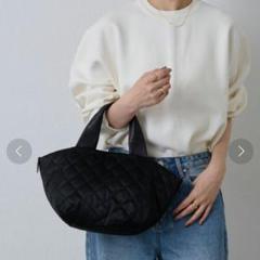 価格は安く 美品】russet キルティング 2way ミニトート ショルダー 近年 黒 バッグ