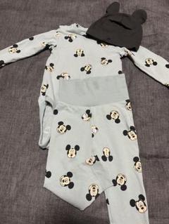 【一度着用のみ】H&M ディズニーミッキー　セットアップ　ロンパース　パジャマ