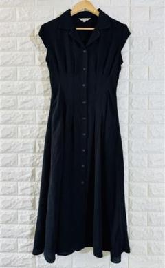 MOUSSY 黒 ボタン付きロングワンピース 総丈約120cm