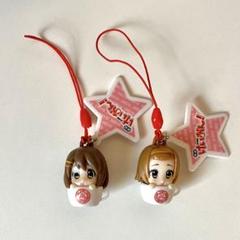 けいおん! オリジナルミニフィギュア 平沢唯 田井中律 ストラップ キーホルダー