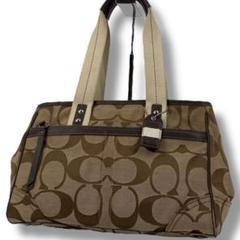Coach コーチ シグネチャー ハンドバッグ トートバッグ 肩掛け キャンバス