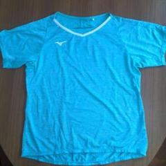MIZUNO VネックTシャツ 青 【レディースL】