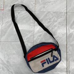 FILA ショルダーバッグ ロゴ刺繍 メッシュポケット バイカラー