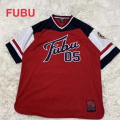 90s FUBU05 フブ　ゲームシャツ　刺繍ロゴ　ビックサイズ