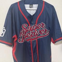 SUPER BEAVER ベースボールユニフォーム　Mサイズ SUPER BEAVER ベースボールシャツ ストライプ Lサイズ - メルカリ