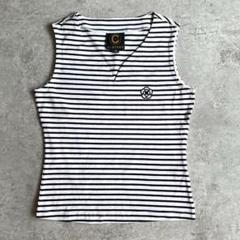 CLATHAS　クレイサス　ノースリーブ　カットソー　カメリア　ボーダー　M