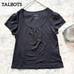 【TALBOTS】タルボット Ｕネックtシャツ ブラック シンプル インナー
